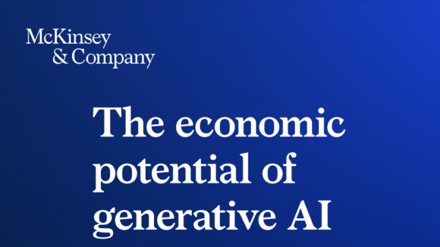 McKinsey & Company report – The economic potential of generative Artificial Intelligence (Gen AI)