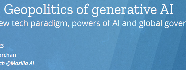 AI report – The Geopolitics of generative AI by Victor Storchan